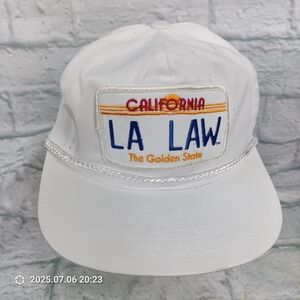 80's LA LAW California The Golden State SnapBack Hat Alan Rachins Autograph #5